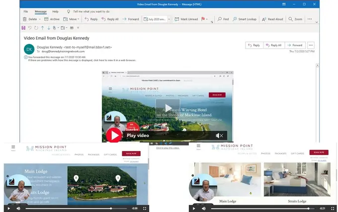 Hotel Salespeople - Use Video Email For Personalized, Narrated, Virtual Hotel Tours