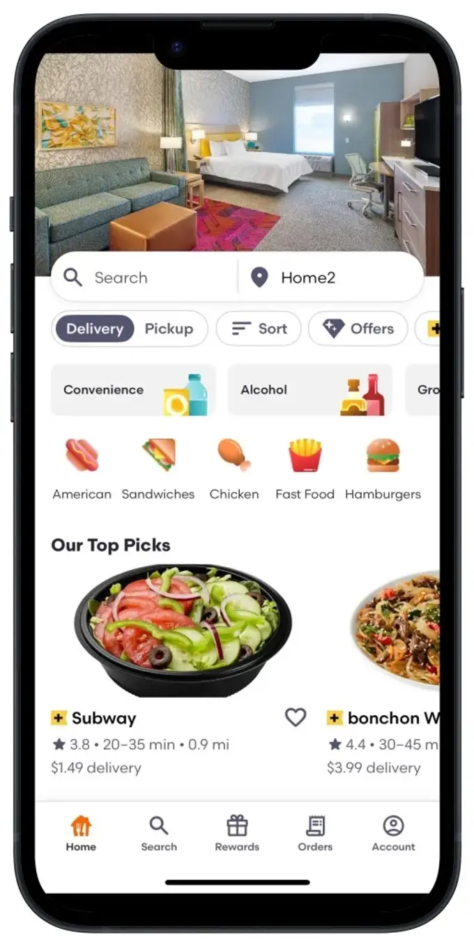 Home2 Suites by Hilton Guests Enjoy Seamless Food Delivery Experience with Grubhub Onsite, Enhancing Extended Stay Offerings