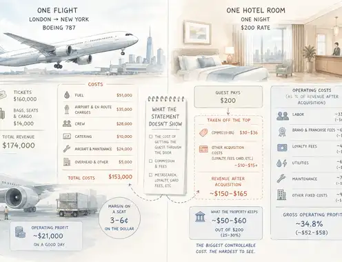 The most expensive line on a hotel room. It isn't on the P&L