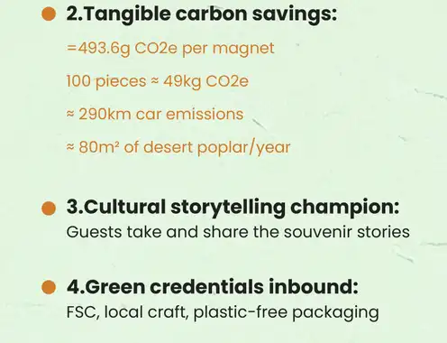 Carbon-neutral, city-themed fridge magnets