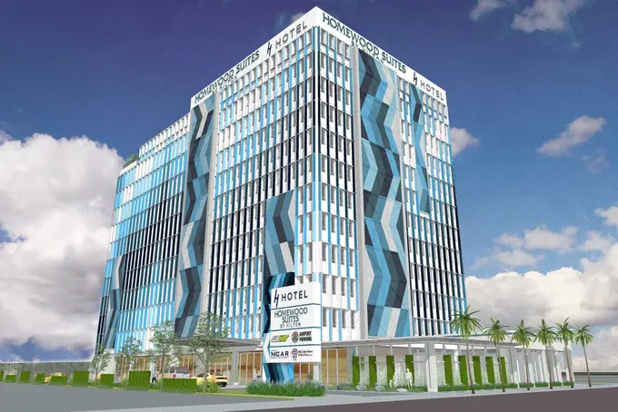 Dual-branded Homewood Suites by Hilton Los Angeles International Airport and H Hotel Los Angeles, Curio Collection by Hilton ......