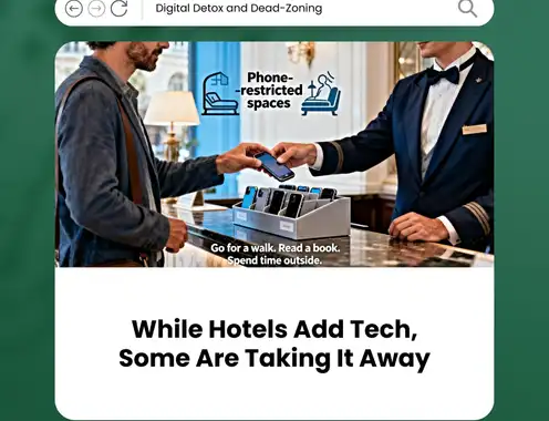 While Hotels Add Tech, Some Are Taking It Away