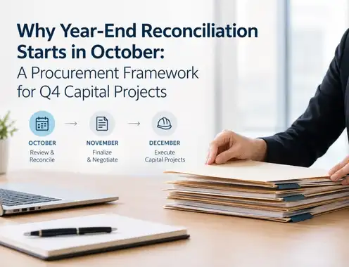 Why Year-End Reconciliation Starts in October: A Procurement Framework for Q4 Capital Projects