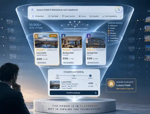 Placement, not commission - Google built a hotel checkout it takes no cut of and, that's exactly the point