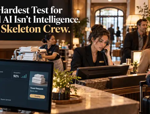 The Hardest Test for Hotel AI Isn't Intelligence. It's a Skeleton Crew.