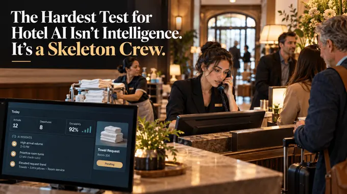 The Hardest Test for Hotel AI Isn't Intelligence. It's a Skeleton Crew.