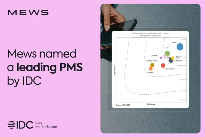 Mews Recognised as a Leader in the 2025 IDC MarketScape for Worldwide Hospitality Property Management Systems