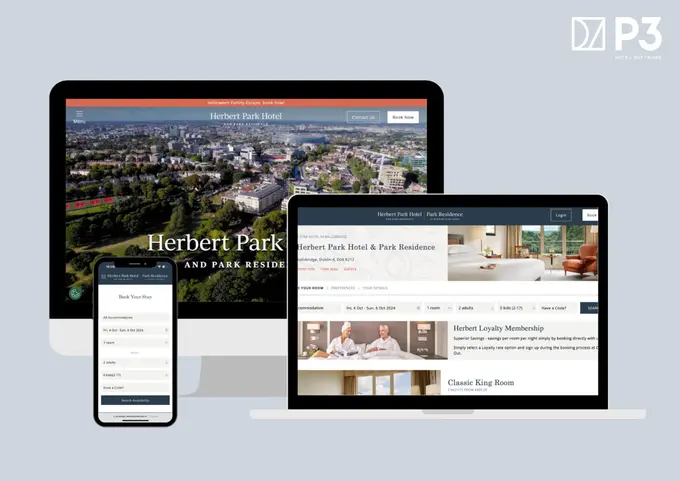 Herbert Park Hotel and Park Residence Increases Direct Bookings and Revenue with P3 Custom Booking Engine