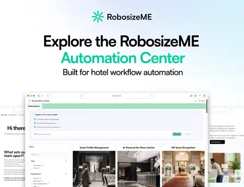 RobosizeME Enables Hotel Groups to Track Automation Performance, and Forecast ROI Before They Commit