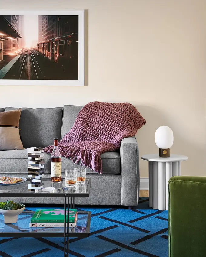 A Typical Living Room at The Neighborhood Hotel in Lincoln Park