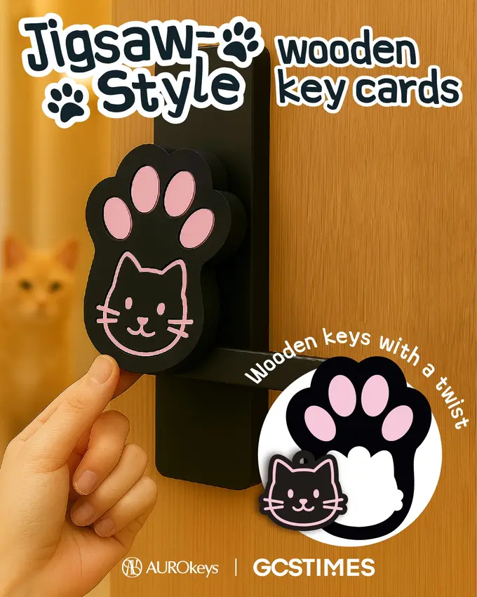 Welcoming Every Guest, Including the Ones with Paws: GCSTIMES Pet-Themed Wooden Key Cards and Paper Card Holders for Hotels & Resorts