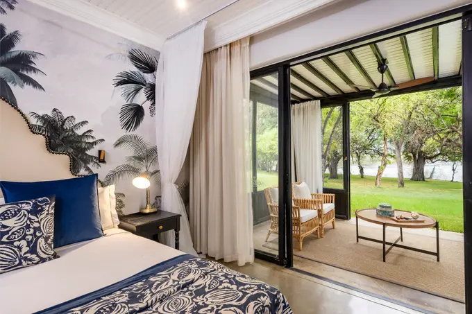 The Royal Livingstone by Anantara Executive Zambezi River Room Bedroom ......