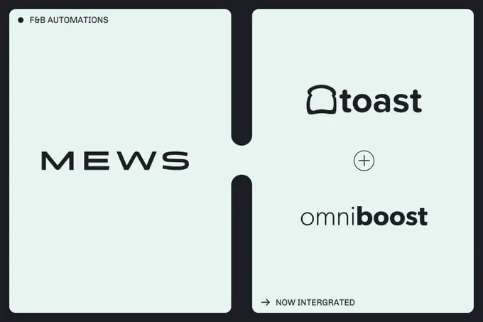 Omniboost Launches Full Revenue Push Functionality for Toast POS to Mews PMS Integration