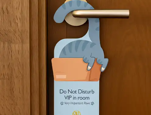 Pet?themed DND door hangers