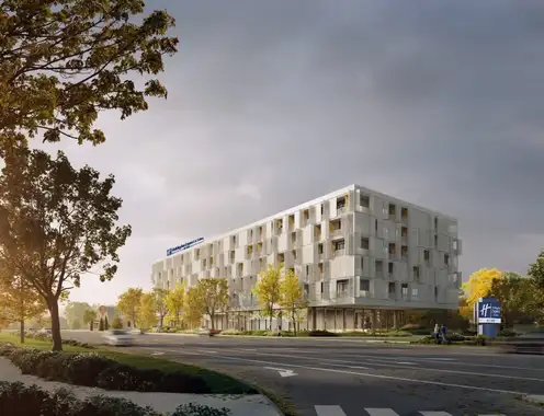 Rendering of the Future Holiday Inn Express and Suites Hotel
