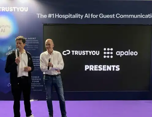 Ben Jost, CEO TrustYou, Uli Pillau, Apaleo CEO at ITB Berlin, 2026