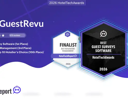 GuestRevu Retains Title of Best Guest Survey Software at the 2026 HotelTechAwards
