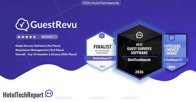 GuestRevu Retains Title of Best Guest Survey Software at the 2026 HotelTechAwards