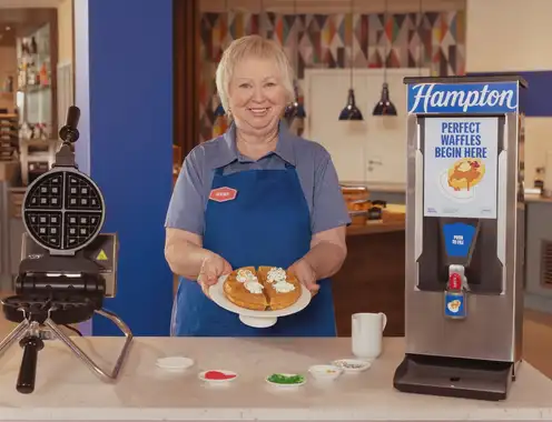 Hampton by Hilton Unveils First?Ever Waffle Bosses for National Waffle Day