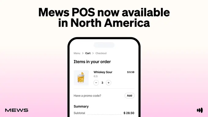 Mews POS now live in North America, connecting front desk and F&B on one operating system
