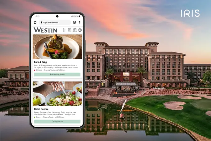 The Westin Kierland serves up smarter F&B operations as 60% of room service orders go digital with IRIS Mobile Dining