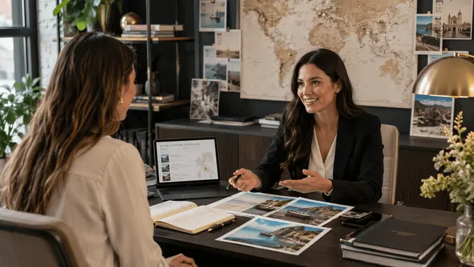She charges $350 to plan the trip. Your front desk decides if it was worth it