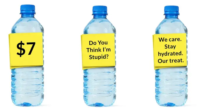 The Emotional Impact of Overpriced In-Room Bottled Water | By Larry Mogelonsky