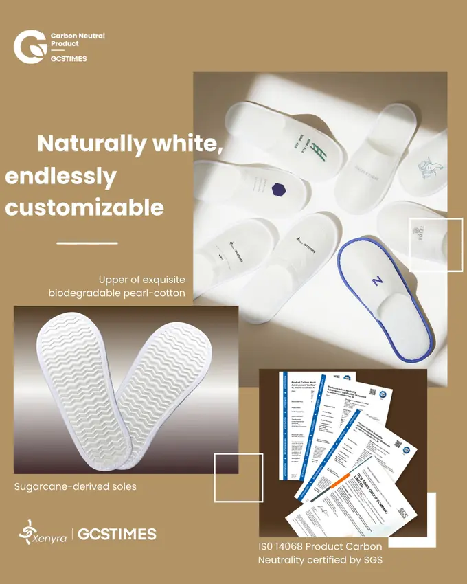Indulge your guests in sustainable elegance with GCSTIMES Eco Slippers