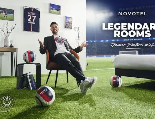 Javier Pastore touches down in Jakarta for the first Legendary Room launch