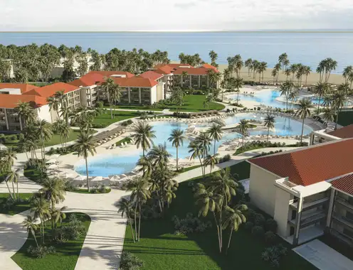 Hyatt+vivid+punta+cana+ +aerial+ +rendering