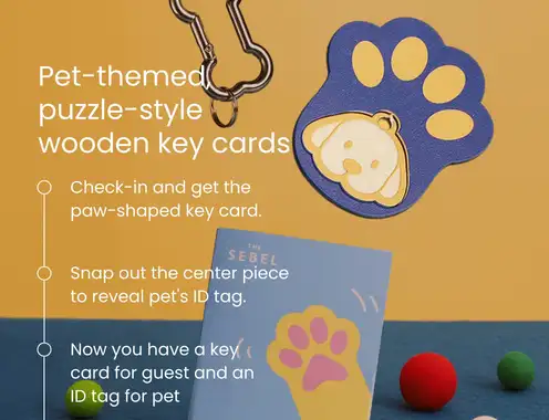Hotels Welcome Pets in Style: GCSTIMES Wooden Key Cards Double as Personalized Pet Tags