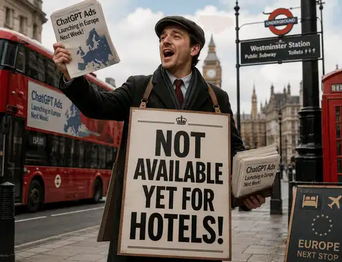 ChatGPT starts selling ads in Europe next week, but hotels can't buy them directly yet