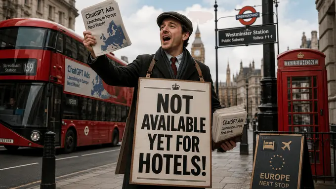 ChatGPT starts selling ads in Europe next week, but hotels can't buy them directly yet