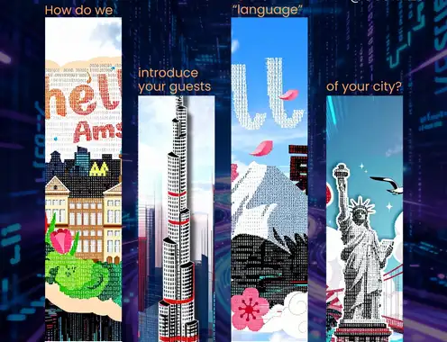 Introducing a City Through Design: GCSTIMES "Hello World" Fridge Magnets