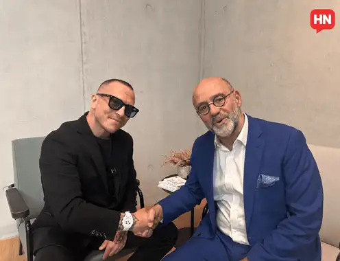 Simone Puorto and Jean-Jacques Morin (right)