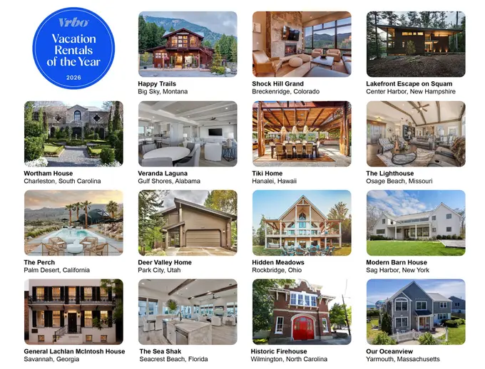 Vrbo announces 2026 top vacation rentals of the year