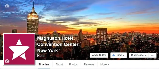 Perfect Facebook Page for your Hotel Example