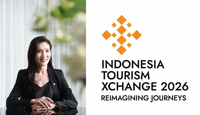 (left) Sherona Shng, Regional Vice President Operations Asia at Langham Hospitality Group; (right) Indonesia Tourism Xchange (ITX) 2026 logo, designed by QUO Global