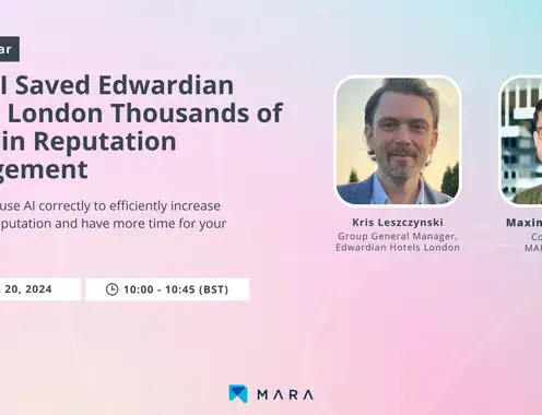Live Webinar: How AI Saved Edwardian Hotels 1000h in Reputation Management