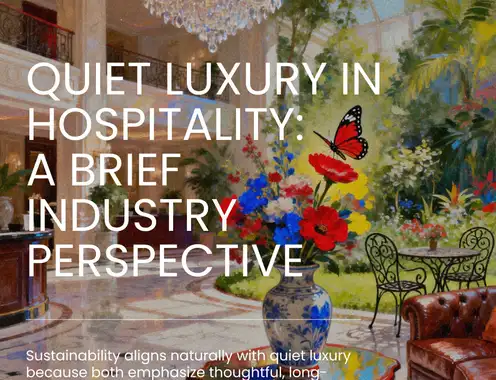 Quiet Luxury in Hospitality: A Brief Industry Perspective