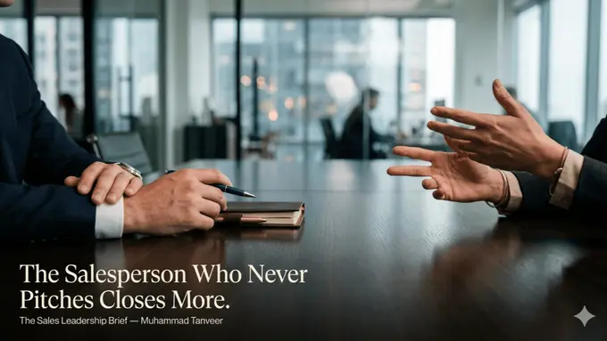 The Salesperson Who Never Pitches Closes More Than the One Who Does