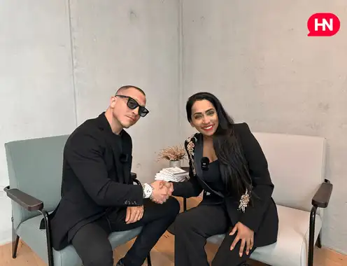 Simone Puorto and Dr. Aradhana Khowala (right)
