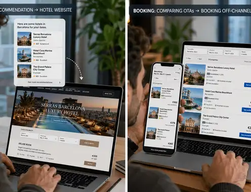 Travelers trust AI enough to start. Not enough to book