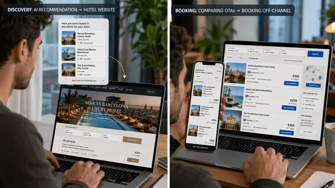 Travelers trust AI enough to start. Not enough to book