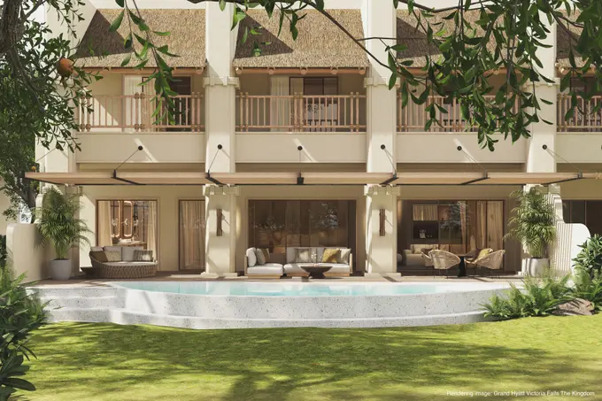 Rendering   Grand Hyatt Victoria Falls the Kingdom, 3 Bay Suite Outdoor View ......