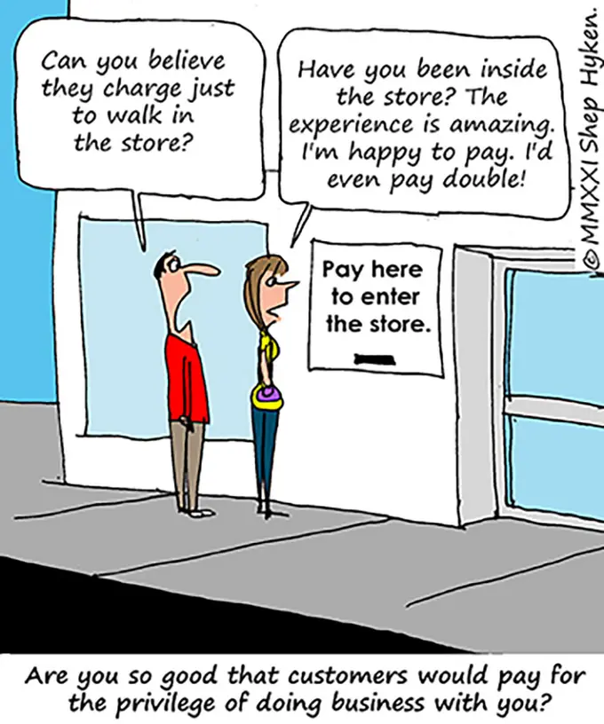 Would customers pay to do business with you?