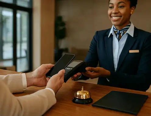 Luxury Hotel Guest Upgrading Service at Front Desk