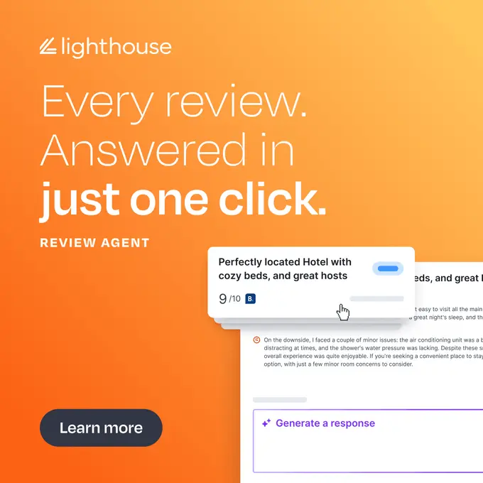 Lighthouse launches Review Agent to help independent hotels boost OTA rankings and bookings as AI search reshapes travel discovery