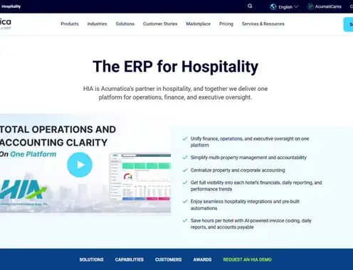 HIA Named Acumatica's Official Hospitality Partner, Cementing Its Position as the Definitive ERP Solution for the Hotel Industry