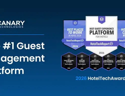 HotelTechAwards Names Canary Technologies the Best Guest Experience System